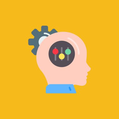 Kafa vektör tasarımlı insan beyni