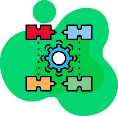 Bulmaca simgesi vektör çizimi