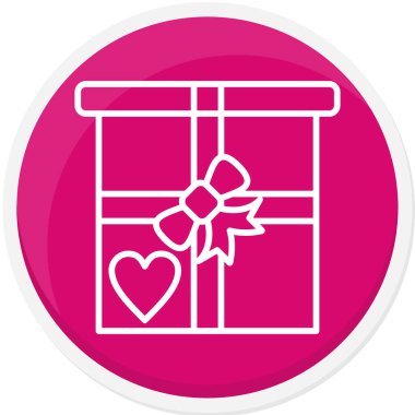 Hediye kutusu ile kurdele simgesi