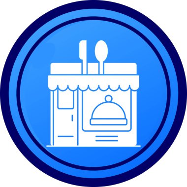 dükkan simgesi, vektör illüstrasyonu