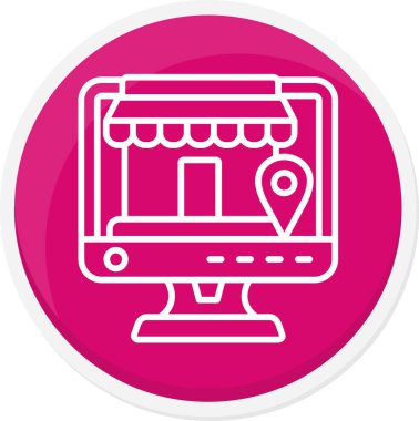 Dükkan. Web simgesi basit illüstrasyon