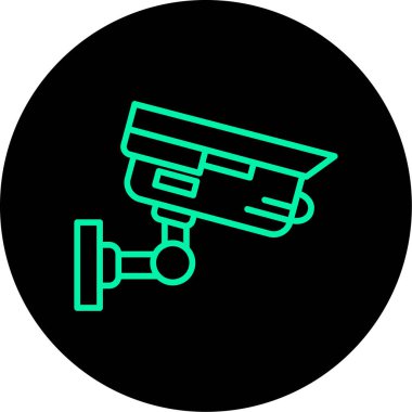 CCTV kamera simgesi vektör illüstrasyonu