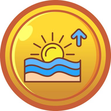 Bir plaj simgesinin vektör çizimi