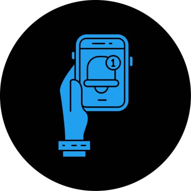 mobil akıllı telefon simgesi vektör çizimi