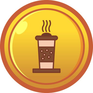 Kahve fincanı simgesi, basit stil.