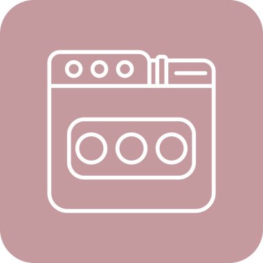 mutfak fırın simge vektör çizim