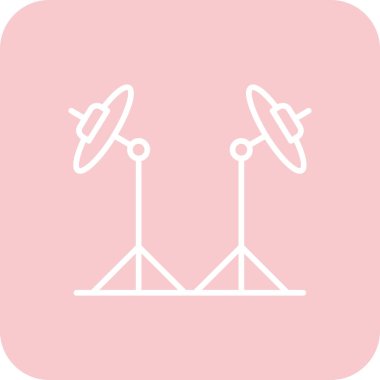 Eşsiz Uydu Vektör Satırı Simgesi