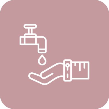 Musluk musluğu. Basit resimleme