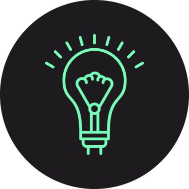 ampul simgesi vektör illüstrasyonu