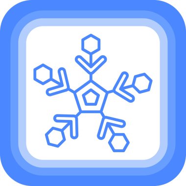 Molekül molekülü bilim simgesi doldurulmuş dış hat biçimi