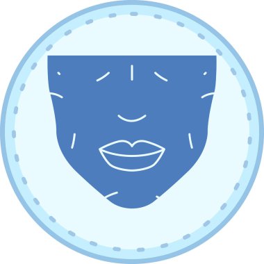 Yüz. Web simgesi basit illüstrasyon