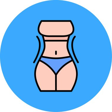 bikini bikini bikini ikon vektör çizimi