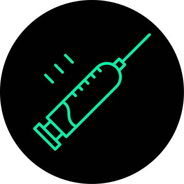 Şırınga ikonu. Vektör illüstrasyonu