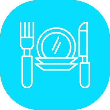 Restoran simgesi vektör illüstrasyonu