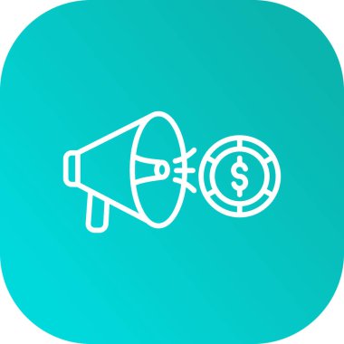 Soyut arka grupta izole edilmiş megafon simgesi