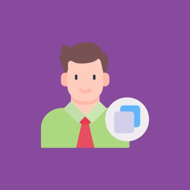 Akıllı telefon tutan bir iş adamı. vektör illüstrasyonu.