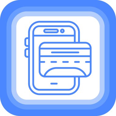 Mobil kutsal kişilerin resmi, vektör çizim