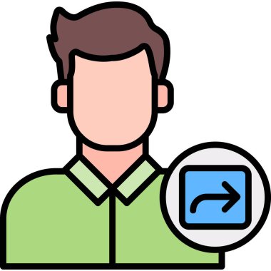 Adamım. Web simgesi basit illüstrasyon