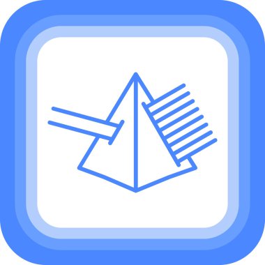 Bir çadır simgesinin vektör illüstrasyonu