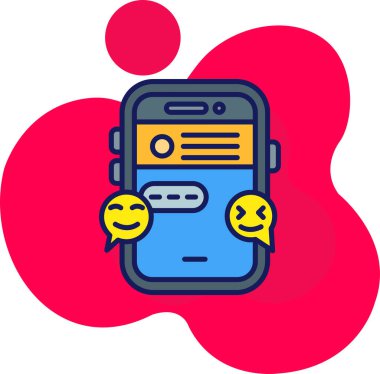 Konuş. Web simgesi basit illüstrasyon