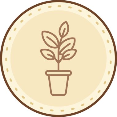 Çiçek. Web simgesi basit illüstrasyon