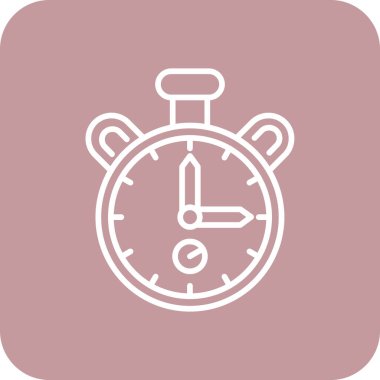 Alarm saati simgesi, vektör illüstrasyonu