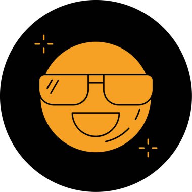 Mutlu bir yüzün vektör çizimi