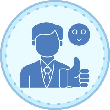 Müşteri incelemesi. Web simgesi basit illüstrasyon