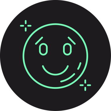 Mutlu emoticon emoji vektör çizimi