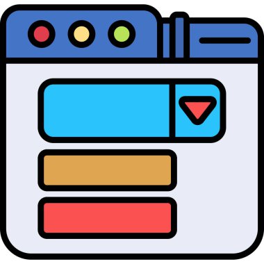 Web simgesi, vektör illüstrasyonu