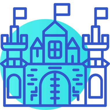 Bina. Web simgesi basit illüstrasyon