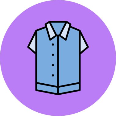 Kıyafetler. Web simgesi basit illüstrasyon