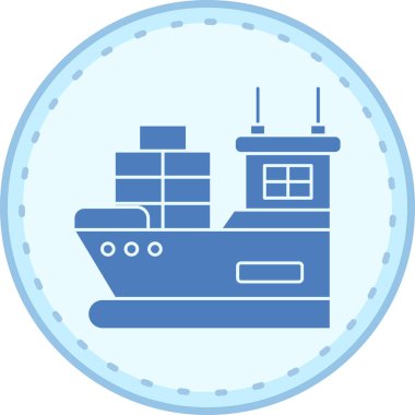 Gemi. Web simgesi basit illüstrasyon