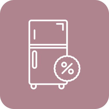 Buzdolabı. Web simgesi basit illüstrasyon