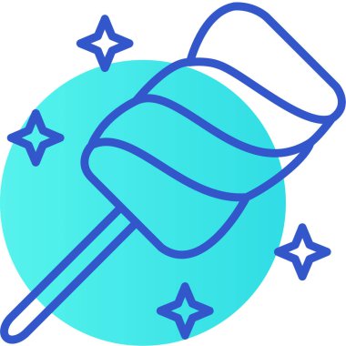 Süpürge. Web simgesi basit illüstrasyon