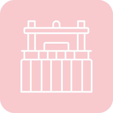 Fabrika. Web simgesi basit illüstrasyon