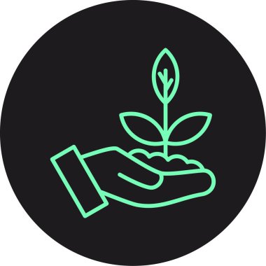 Bitki simgesinin vektör illüstrasyonu