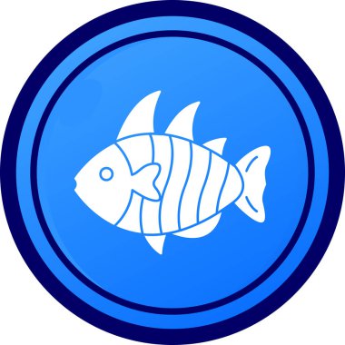 Moda tarzında izole edilmiş balık simgesi