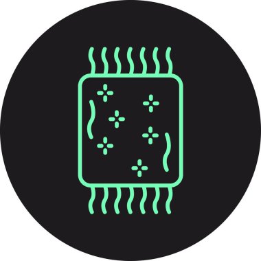 Mikroçip simgesi. Vektör çizim