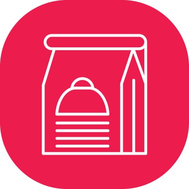 yiyecek ve web simgesi vektör çizimi