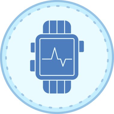 Modern bir akıllı saatin vektör çizimi