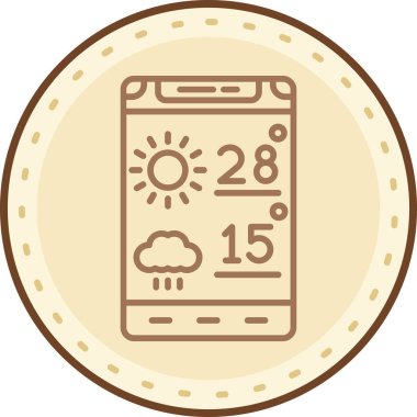 Tek bir izole hava ikonunun vektör çizimi