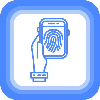 Parmak izi. Web simgesi basit illüstrasyon