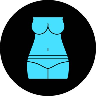 Kadın bikini ikonu. Web için kadın vektör simgesinin basit illüstrasyonu