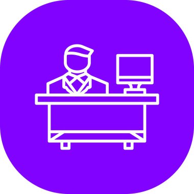 İş adamı simgesi vektör illüstrasyonu