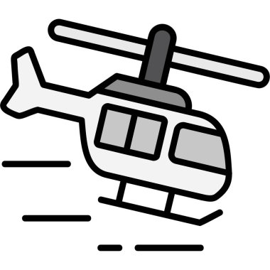 Helikopter. Web simgesi basit tasarım