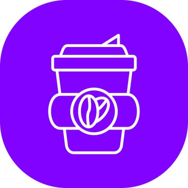 Kahve fincanı ikonu. Web için basit kahve vektör simgeleri çizimi