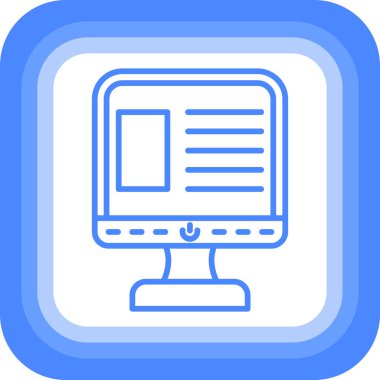 Bilgisayar izleyici simgesi - taslak biçimi