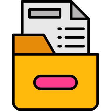 Dosya. Web simgesi basit illüstrasyon