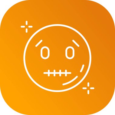 Bir yüz simgesinin vektör illüstrasyonu